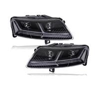 2 faros Compatible con Audi A6 2004-2011 A6L C6 S6, luz diurna (DRL), intermitente dinámico, versión for volante a la izquierda o a la derecha.(Xenon)