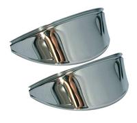 2 faros delanteros de acero inoxidable para cejas/oculares.