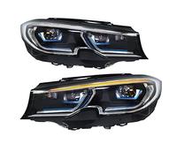 2 faros delanteros nuevos Compatible con BMW G20 Serie 3 G28 2019 2020 2021, accesorios, conjunto de luces de señal de giro DRL auxiliares delanteras(With Blue L-ed)