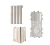 2 figuras de silicona para manualidades realistas de lámpara cuadrada portátil para decoración del hogar y la oficina, uso diario, diseños cuadrados creativos