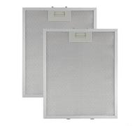 2 filtros A-luminium para campanas extractoras, rejilla metálica, filtro de grasa, 280 x 350 x 9 mm, 5 capas para ventilación de cocina, color plateado