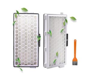 2 filtros Active Airclean Plus 50 para Miele HEPA AirClean Filter SF-HA 50 S8340 de repuesto para Miele Compact C1 C2 Complete C2 C3 Apto para S4, S5, S6, S8 Serie con cepillo para polvo