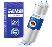 2 filtros de agua para frigorífico, compatible con Samsung DA29-10105J, HAFEX/EXP, WSF-100, LG, Haier y más, filtro para frigorífico, reduce la cal, el cloro y las impurezas