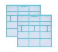 2 filtros de aire acondicionado de PVC para unidades interiores Midea diseñadas para bloqueo de polvo y optimización del flujo de aire (29.7 x 28)