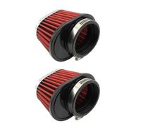2 filtros de aire universales redondos y cónicos para motocicleta y coche, 51 mm, 2 pulgadas de diámetro interior