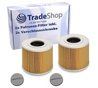 2 filtros de aspiradora recambio aspiradora con tornillo de cierre para Kärcher 6.414-789 6.414-789.0 NT 27/1 ME Professional NT 48/1 TE Professional