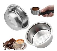 2 filtros de café de 51 mm, acero inoxidable, 1 y 2 tazas, filtro de café expreso, cesta de filtro de café reutilizable para cafeteras Delonghi Dedica