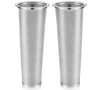 2 filtros de café de infusión fría, filtro de acero inoxidable, infusor de té, colador de café, tarro de enlatado, filtro de café de malla para tarro de conserva de boca ancha, cafetera de té helado