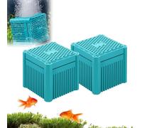 2 filtros de carbón activado para agua, acuario de carbón activado, bloque de carbón activo, bebederos para caballos, purificador de agua Eco Acuario, cubo con carbón activado granulado para estanques