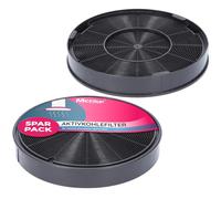 2 filtros de carbón activo de Ø 200 mm, EFF62, juego de 2 unidades para campana extractora, para los filtros de carbón Franke 112.0016.755, AEG 9029793578, Bosch/Siemens 00748732 y Miele 6532971