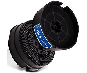 2 filtros de carbón de repuesto para Whirlpool 484000008782 Type58 de 142 mm de diámetro AK111-2 AKB000/1 CFC0038000 para campana extractora de AEG Bauknecht Electrolux