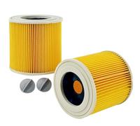 2 filtros de cartucho compatibles con Karche, repuesto para aspiradoras WD2 WD3 WD3P WD1 A2004 MV3 MV2, serie Wet & Dry, parte # 64145520