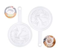 2 filtros de colador, malla 100/400, colador de cocina de plástico, colador fino con asa, colador de pelo de cocina para zumo, leche, café, leche de soja