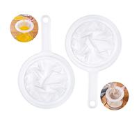 2 filtros de colador, malla 200/400, colador de cocina de plástico, colador fino con asa, colador de pelo de cocina para zumo, leche, café, leche de soja