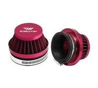 2 filtros de entrada de aire universales para motocicleta de 48 mm, limpiador de filtro de aire de carburador para Dirt Pit ATV SSR TTR, filtro de ventilación para bicicleta (rojo 48 mm)