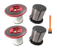 2 filtros de repuesto para aspiradoras Bosch Unlimited Serie 7, BSS715CARP/ BBS711W, filtro de repuesto con prefiltro lavable de acero inoxidable, con cepillo de limpieza