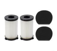 2 filtros de repuesto para aspiradoras BS1948cb y ARIETE Handy Force 2761 2759 RBT, filtro HEPA de plástico blanco/negro, diámetro 5,9 cm, altura 9,8 cm, para eliminar polvo fino y alérgenos