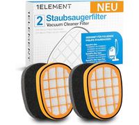 2 filtros para aspiradora Philips SpeedPro Max Aqua Plus [FC6826, XC7042, XC8045, XC8147, XC8347] - 2 filtros de depósito contra polvo fino - Sustituye al FC5005/01 - 1ELEMENT