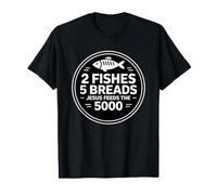 2 Fishes 5 Breads Jesus Feeds The 5000 Christian Bible Verse Camiseta
