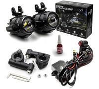 2 focos adicionales legales para carretera pública, cableado bajo llave automático, certificación TUV antiniebla LED 40 W + soportes de fijación ABS + frenroscas 10 ml