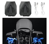2 focos de puerta, logotipo y lámpara de cortesía fantasma de bienvenida para coche, lámpara de inicio para todos los modelos (azul)
