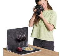 2 Fondos de Fotografía | 30x40 cm | Fondo de Fotografía Realista | Fondo de Fotografía de Alimentos | Superficies de Réplica | Fondos de Fotografía de Productos | Mármol y Piedra | Pequeño