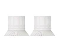2 fondos de vinilo para fotografía de 3 x 5 pies, pared de ladrillo blanco, suelo de madera, fondo de boda para estudio fotográfico