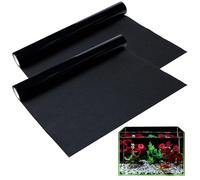 2 fondos negros estáticos para acuario, fondo de acuario, adhesivo estático, negro, 30 x 200 cm, PVC, fondo de acuario, lámina autoadhesiva para acuario, para acuario, 2 unidades