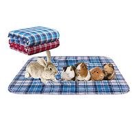 2 forros de forro polar para jaula de cobayas, lavable para mascotas, almohadilla para orinar, impermeable, reutilizable, alfombrilla antideslizante para perros y gatos