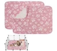 2 forros de jaula de cobayas, almohadillas reutilizables para ropa de cama de 60 x 45 cm, almohadilla de entrenamiento de mascotas de fuerte absorción de agua para animales pequeños: conejo, hámster