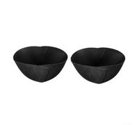 2 forros para cestas de flores, forro de fieltro para cestas colgantes, alternativa al forro de coco, para macetas colgantes de pared, color negro (12 x 5.5 pulgadas)