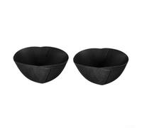 2 forros para cestas de flores, forro de fieltro para cestas colgantes, alternativa al forro de coco, para macetas colgantes de pared, color negro (16 x 7.9 pulgadas)