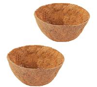 2 Forros Redondos de Coco, Maceta de Coco Medio , para Colgar Canastas de Coco Forro Reemplazable Forro de Coco Natural para Macetas Colgantes En Interiores y Exteriores Jardín Porche y balcón