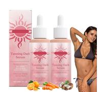 2 Frascos Autobronceador Facial Gotas Bronceadoras Faciales Bronceado Fácil Hidratante y Nutritivo Crea Un Bronceado Natural E Impecable Apto para Todo Tipo de Piel 60ml/Botella