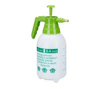 2 Fumigadoras Pulverizador 1,5 L con Boquilla de Latón, Polietileno, para Regar, Jardín, 31,5x17x12,5 cm, Blanco-Verde