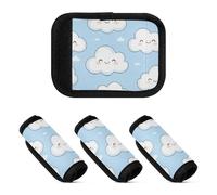 2 fundas acolchadas para asa de equipaje para bolsa de viaje de aeropuerto, Diseño azul nube, one sizex2
