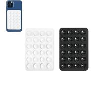 2 fundas adhesivas de silicona con ventosa para teléfono, Leeneen de 2.2 x 3.2 pulgadas, manos libres, soporte de agarre fuerte para selfies y videos, duradero, fácil de usar, para todos los teléfonos