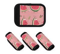 2 fundas anchas para asa de equipaje, accesorio de bolsa de viaje para bolsa de compras de comestibles, Patrón de personajes de sandía, one sizex4