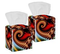 2 fundas cuadradas para caja de pañuelos, diseño abstracto de dragón oriental, organizador de papel facial, dispensador para tocador, tanque, tocador, mesita de noche, encimera, oficina, coche
