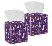 2 fundas cuadradas para caja de pañuelos, diseño de panda Good Night Sweet Dreams, organizador de papel facial, dispensador para tocador, tanque de inodoro, tocador, mesita de noche, encimera, oficina