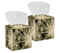 2 fundas cuadradas para caja de pañuelos, hermosa naturaleza diente de león The Sunshine, organizador de papel facial, dispensador para tocador, tocador, mesita de noche, encimera, oficina, coche
