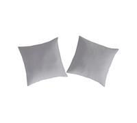 2 fundas de almohada 100% algodón pure 80x80 cm gris