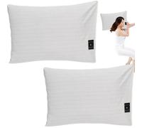 2 fundas de almohada de conexión a tierra de 20x30pulgadas funda de almohada de conexión a tierra de algodón fibra de plata conexión a tierra mejora el sueño reduce el estrés alivia la ansiedad blanco