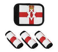 2 fundas de asa de equipaje suaves y cómodas para asa de equipaje, Bandera de Irlanda del Norte, one sizex2