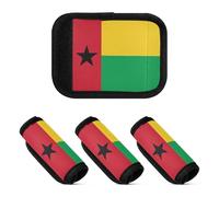 2 fundas de asa de equipaje suaves y cómodas para asa de equipaje, Bandera Nacional de Guinea-Bissau, one sizex2