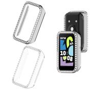 2 fundas de diamantes brillantes para Honor Band 11/Band 10 | Carcasa rígida de policarbonato para parachoques de teléfono inteligente para mujeres y niñas