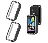 2 fundas de diamantes brillantes para Honor Band 11/Band 10 | Carcasa rígida de policarbonato para parachoques de teléfono inteligente para mujeres y niñas