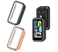 2 fundas de diamantes brillantes para Honor Band 11/Band 10 | Carcasa rígida de policarbonato para parachoques de teléfono inteligente para mujeres y niñas