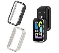 2 fundas de diamantes brillantes para Honor Band 11/Band 10 | Carcasa rígida de policarbonato para parachoques de teléfono inteligente para mujeres y niñas