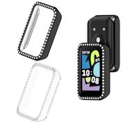 2 fundas de diamantes brillantes para Honor Band 11 Pro | Carcasa rígida de policarbonato para parachoques de teléfono inteligente para mujeres y niñas